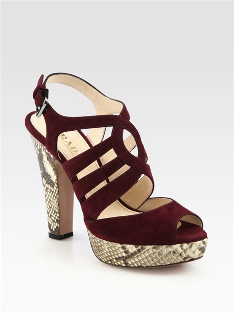 prada platform suede sandal|prada diagram platform sandal.